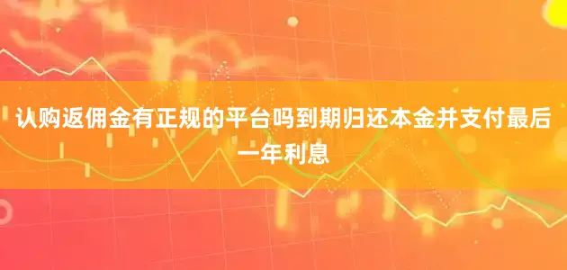 认购返佣金有正规的平台吗到期归还本金并支付最后一年利息